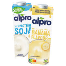 Alpro houdbare drinks, desserts of soya cuisine